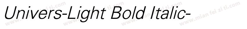 Univers-Light Bold Italic字体转换